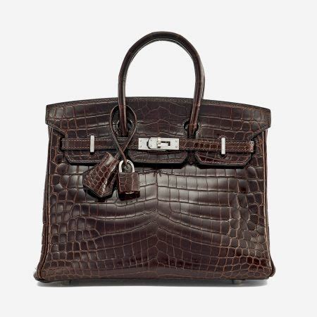 birkin 25 crocodile brown